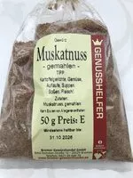 Mängden socker i Muskatnuss - gemahlen