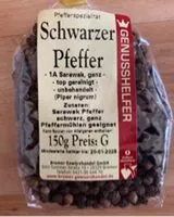 Mängden socker i Schwarzer Pfeffer