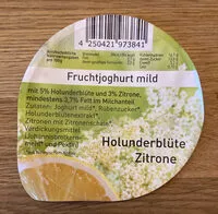 Mängden socker i Fruchtjoghurt mild Holunderblüte Zitrone