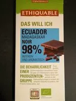 Mängden socker i Ecuador madagascar noir 98%