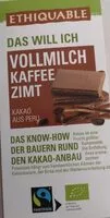 Mängden socker i Vollmilch Kaffee Zimt Schokolade