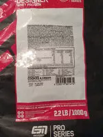 Mängden socker i Designer Whey Protein Cookies & Cream