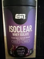 Mängden socker i Isoclear Whey Idolate Clear Whey Protein Isolate Grape Soda