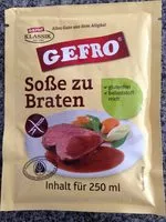 Mängden socker i Soße zu Braten