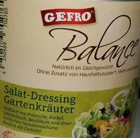Mängden socker i Salat dressing Garten kräuter