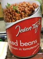 Mängden socker i weiße Bohnen in Tomatensoße