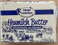 Mängden socker i Heumilch Butter