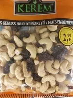 Mängden socker i Mélange de noix de cajou et de canneberge