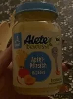 Mängden socker i apfel pfirsich mit keks