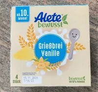 Mängden socker i Grießbrei Vanille