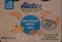Mängden socker i Alete Milch-Getreide-Mahlzeit