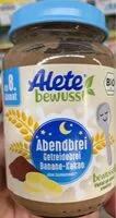 Mängden socker i Abendbrei Getreidebrei Banane-Kakao