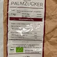Mängden socker i Palmzucker