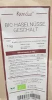 Mängden socker i Bio Haselnüsse Geschält