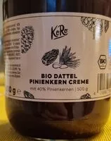 Mängden socker i Bio Dattel Pinienkern creme
