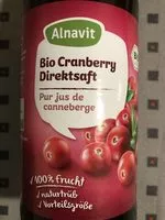 Mängden socker i Alnavit Bio Cranberry Muttersaft, 750 ML