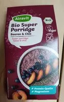Mängden socker i Bio Super Porridge - Beeren & Chia
