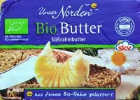 Mängden socker i Bio Butter Süßrahmbutter