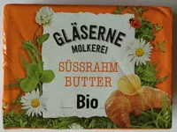 Mängden socker i Gläserne Molkerei Bio süßrahmbutter