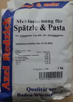 Mängden socker i Mehlmischung für Spätzle & Pizza