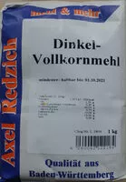 Mängden socker i Dinkel-Vollkornmehl
