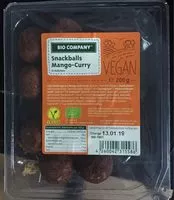 Mängden socker i Snackballs mango curry