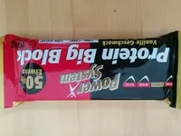 Mängden socker i Protein big block vanille geschmack