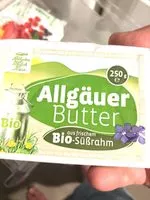 Mängden socker i Allgäuer Butter
