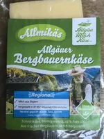 Mängden socker i Allgäuer Bergbauernkäse