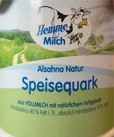 Mängden socker i Alsahna Natur Speisequark