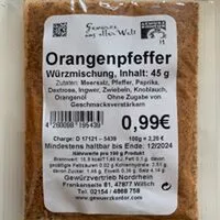 Mängden socker i Orangenpfeffer