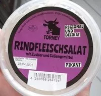 Mängden socker i Rindgleischsalat mit Zucker und Süßungsmittel