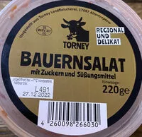 Mängden socker i Bauernsalat mit Zuckern und Süßungsmittel