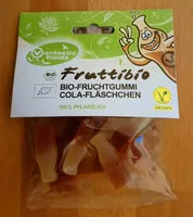Mängden socker i Fruttibio Bio-Fruchtgummi Cola-Fläschchen