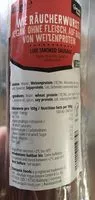 Mängden socker i Wie Räucherwurst