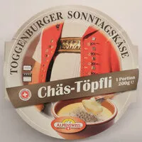 Mängden socker i Chäs-Töpfli Toggenburger Sonntagskäse