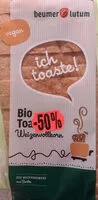 Mängden socker i Bio Toastbrot Weizenvollkorn