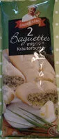Mängden socker i 2 Baguettes mit Kräuterbutter