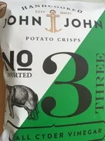Mängden socker i Potato crisps aspall cyder vinegar