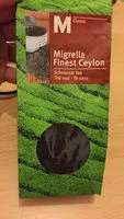 Mängden socker i Migrella Finest Ceylon : Thé noir