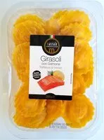 Mängden socker i Nudeln gefüllt mit Räucherlachs & Ricotta (Girasoli al salmone)
