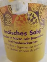 Mängden socker i Indisches Sabji
