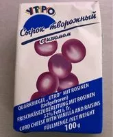 Mängden socker i Quarkriegel Mit Rosinen