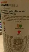 Mängden socker i Sommermuesli