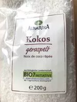 Mängden socker i Kokos geraspelt