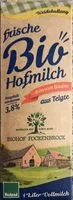 Mängden socker i frische Bio Hofmilch aus Telgte