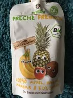 Mängden socker i Freche Freunde Apfel, Banane, Ananas & Kokosnuss