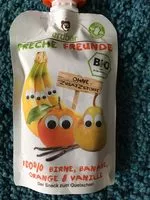 Mängden socker i Birne Banane Orange und Vanille