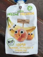 Mängden socker i Erdbär Freche Freunde Banane, Pfirsich, Aprikose