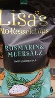 Mängden socker i Lisas Bio-Kessechips Rosmarin & Meersalz